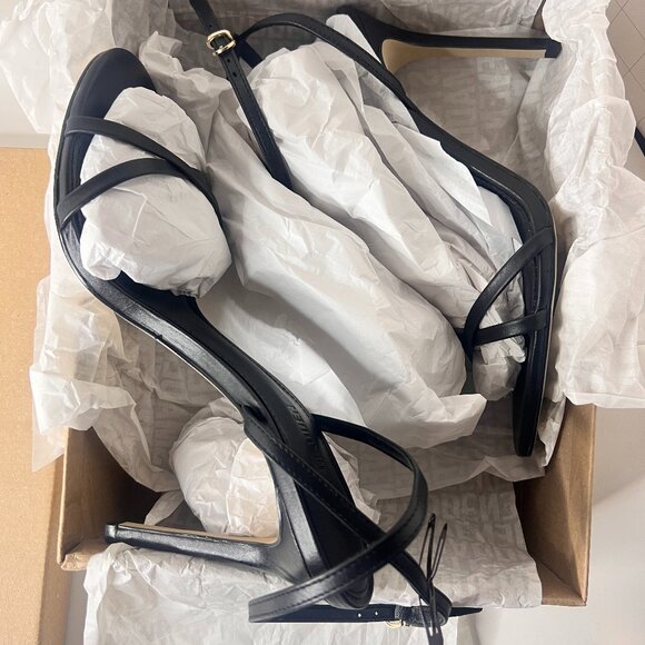 Steve Madden Black Strappy Stiletto Heels – Women’s Size 10 – Ankle Strap Sandal - Picture 9 of 14